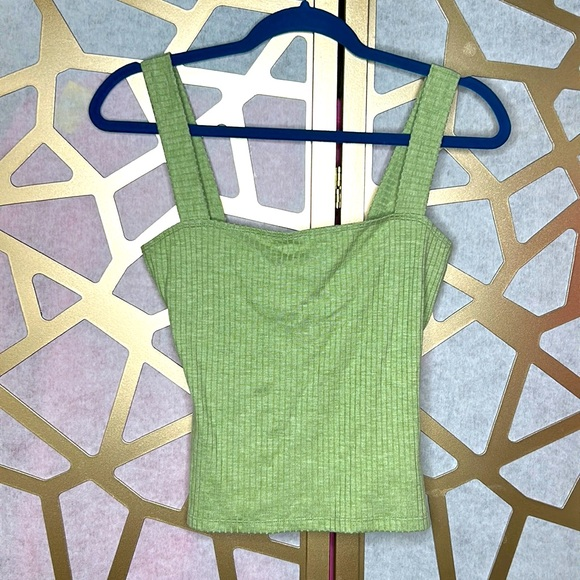 Kourt‎ Square-neck Tank In Green - Picture 1 of 5